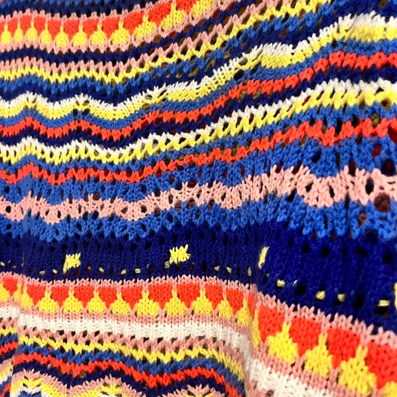 Crochet Knit Bell Sleeve Cropped Sweater - Picture 5 of 5